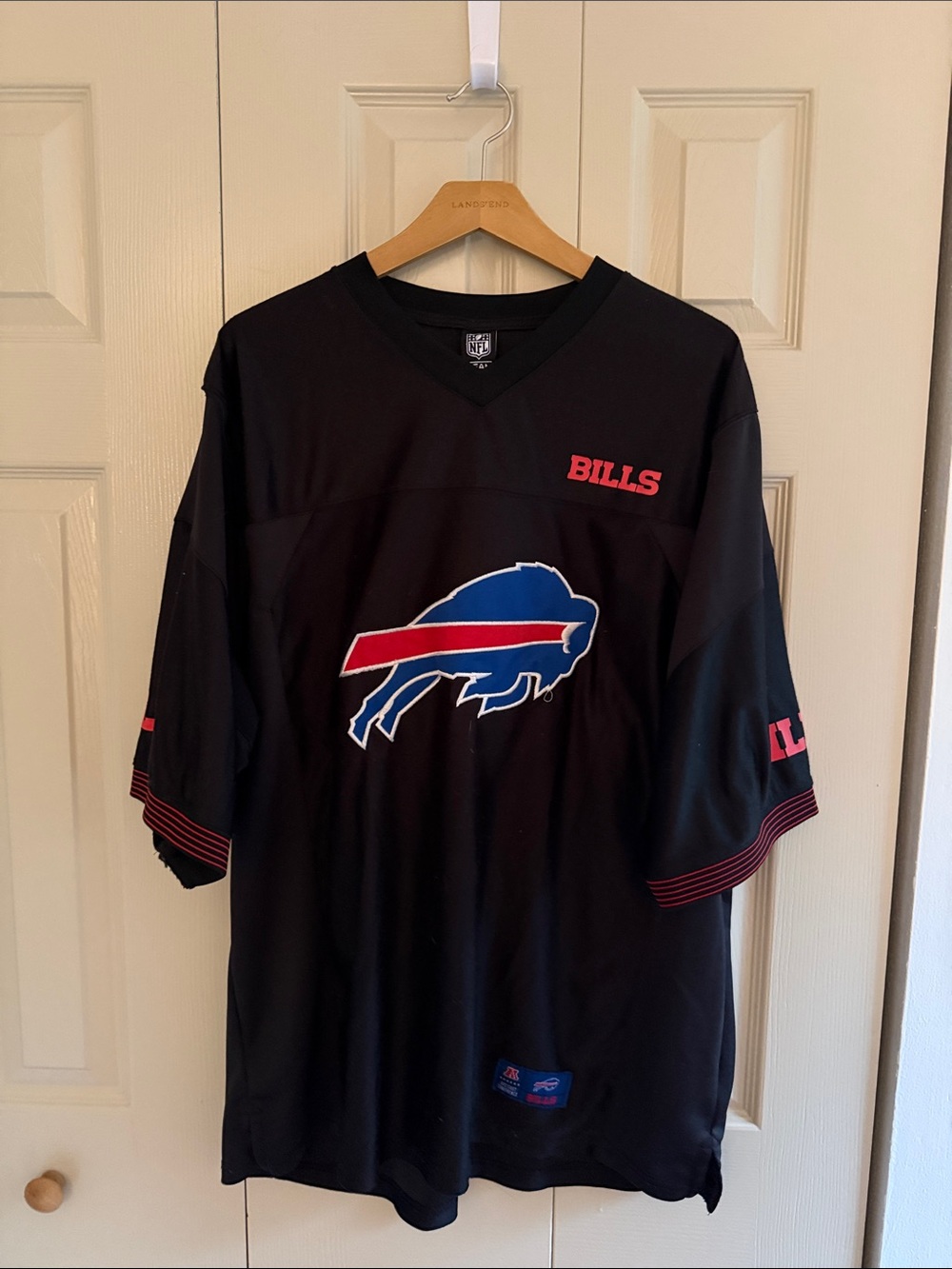 NFL Buffalo Bills Black Jersey with Blue and Red Logo